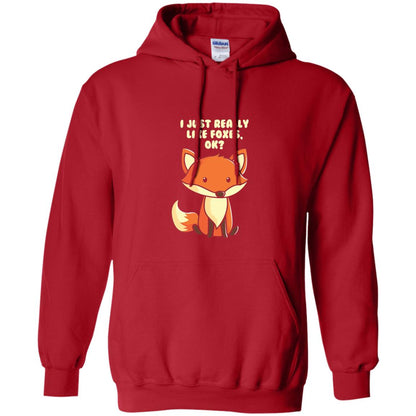 Funny Fox T-shirt I Just Really Like Foxes Ok Red