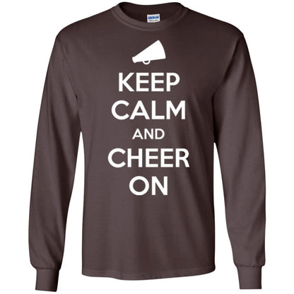 Cheerleader T-shirt Keep Calm And Cheer On Dark Chocolate