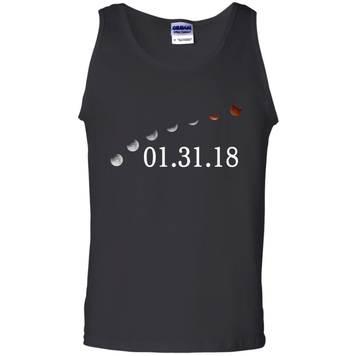 Usa Total Lunar Eclipse On January 31, 2018 T-shirt Black