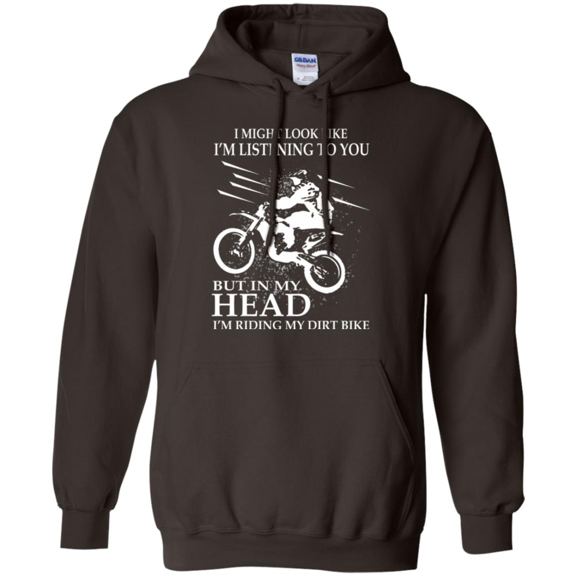 Funny Motocross T-shirt I_m Riding My Dirt Bike Dark Chocolate