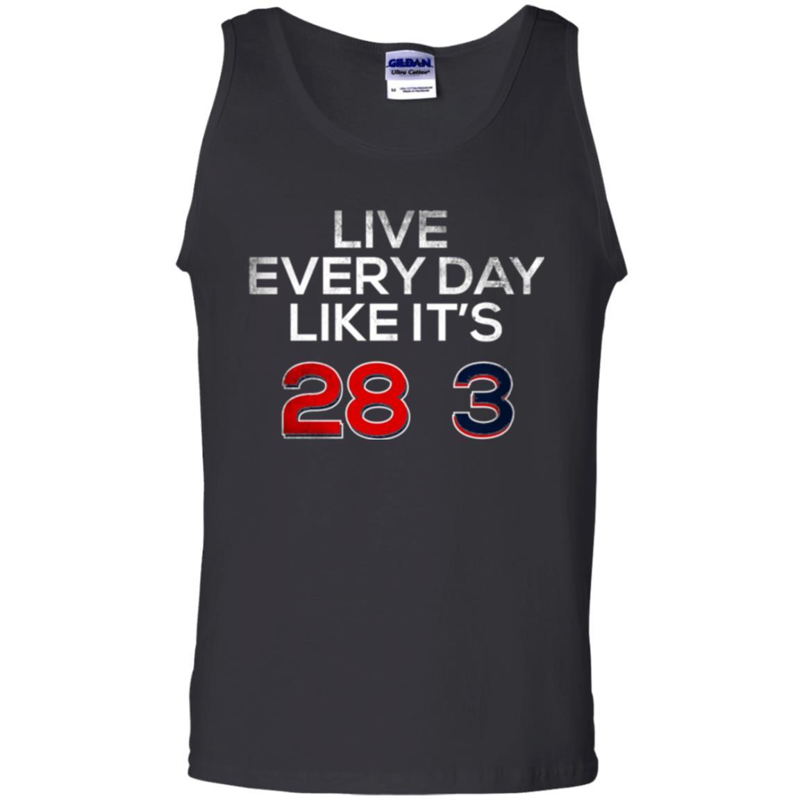 Patriotic Americans T-shirt Live Every Day Like It_s 28-3 Black