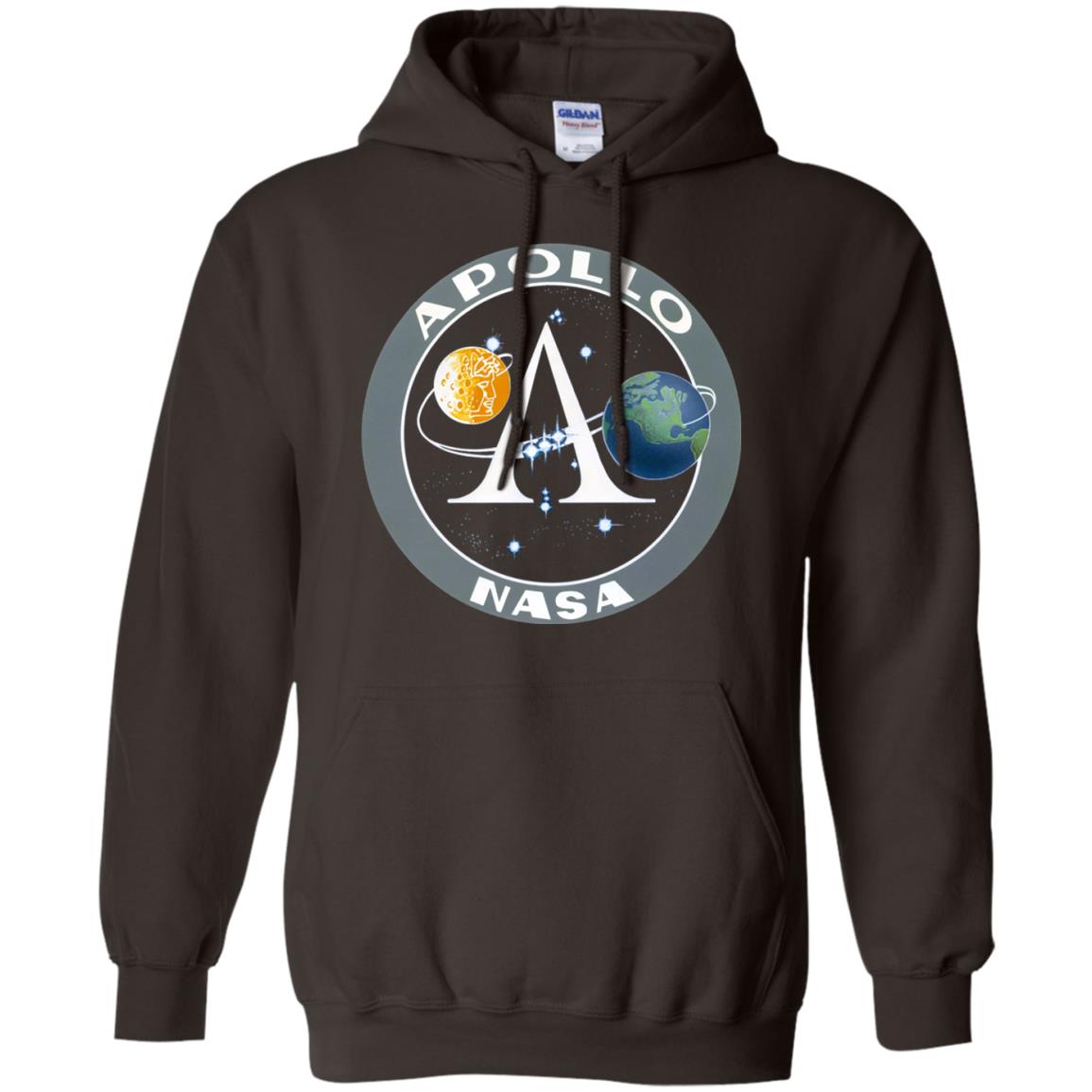Apollo Program Moon Landing Patch Print Nasa Astronomy T-shirt Dark Chocolate