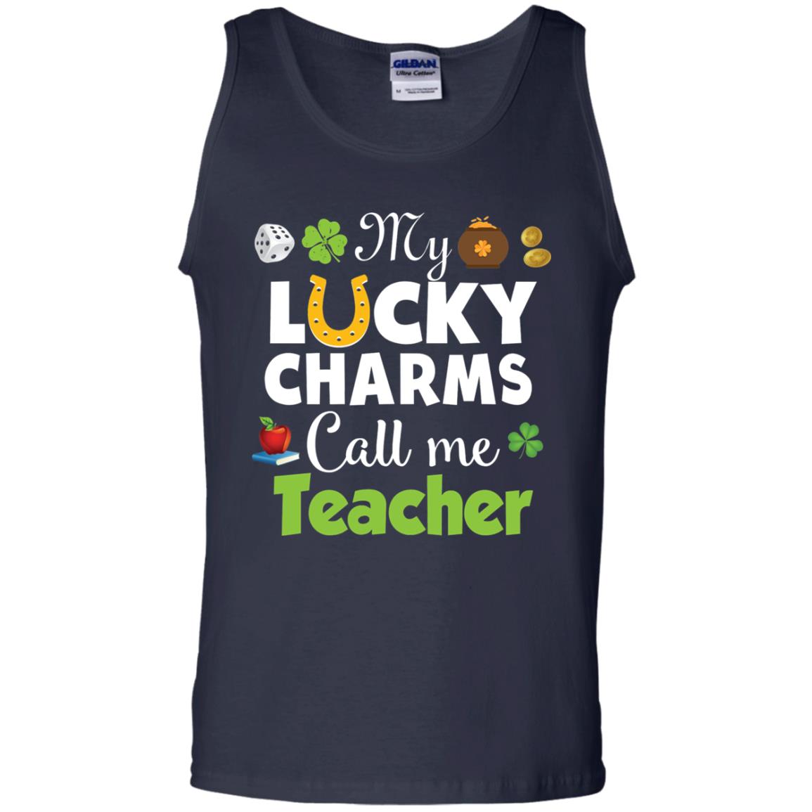 My Lucky Charms Call Me Teacher St Patricks Day T-shirt Navy