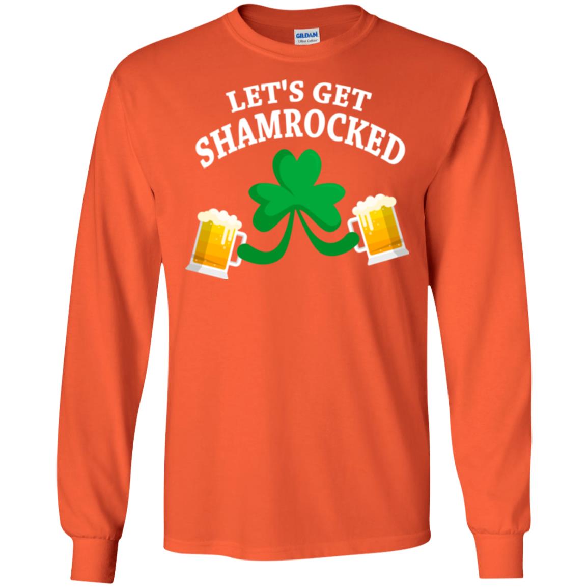 Patrick_s Day T-shirt Let_s Get Shamrocked Orange