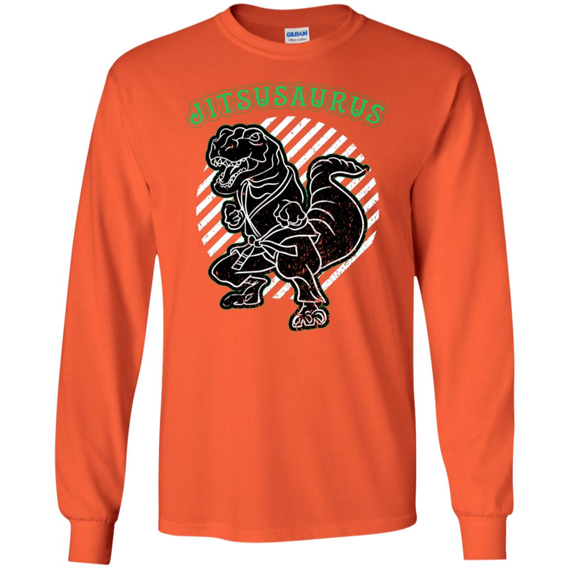Jitsusaurus Jujutsu Saurus Shirt Orange
