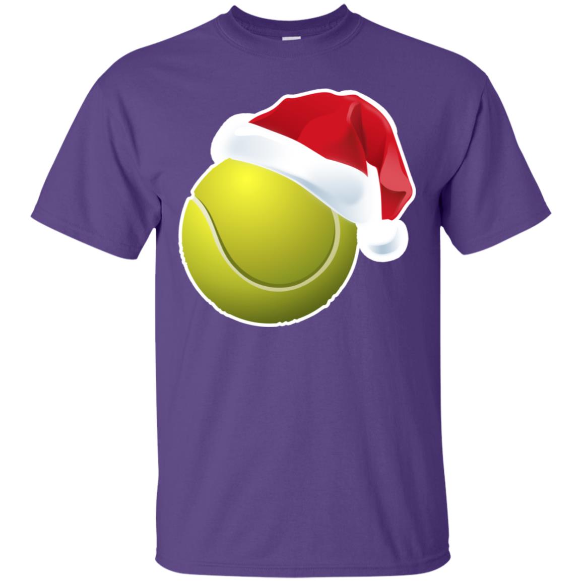 Tennis With Santa Claus Hat X-mas Shirt For Tennis Lovers Purple