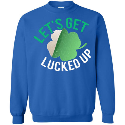 Let's Get Lucked Up Shamrocks Saint Patrick's Day T-shirt Royal