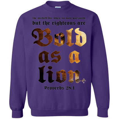 Christian T-shirt Bold As A Lion Purple