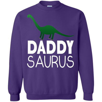 Daddy Saurus Dinosaur Matching Daddy T-shirt Purple