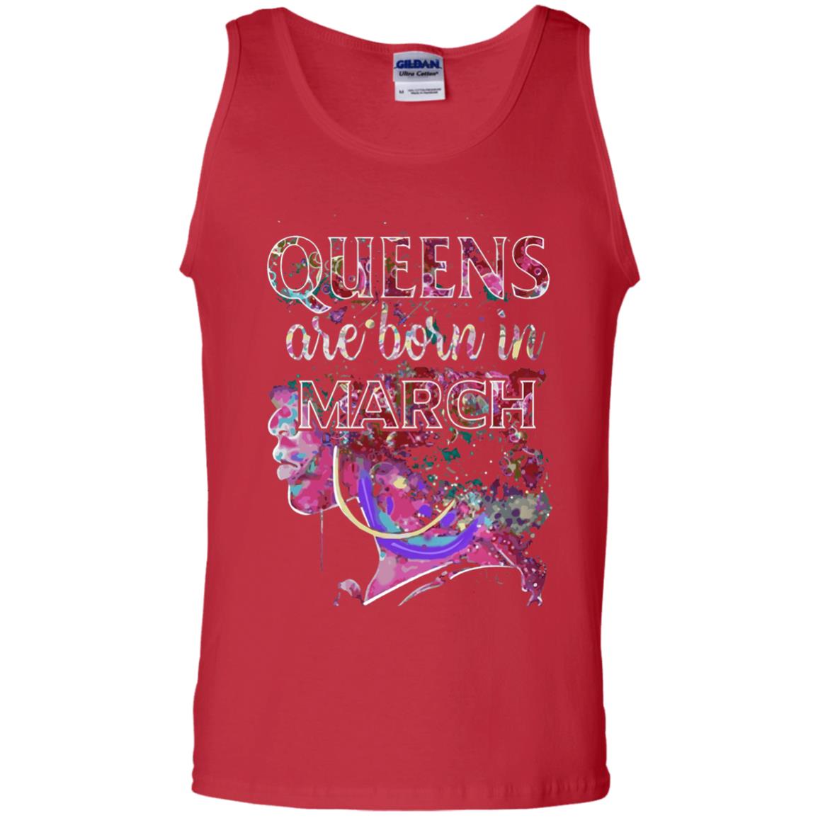 Birthday T-shirt Queens Are Born In March Red