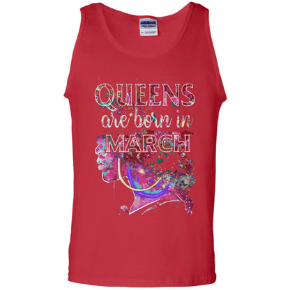 Birthday T-shirt Queens Are Born In March Red