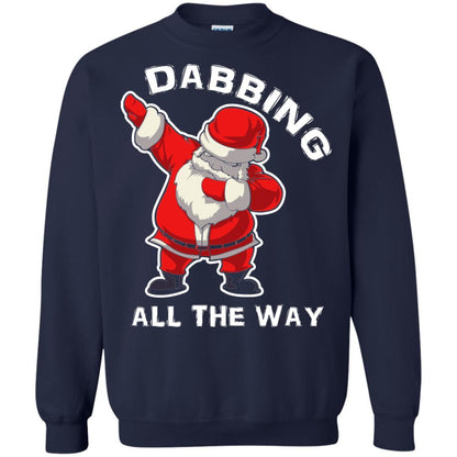 Chirstmas T-shirt Dabbing All The Way Navy