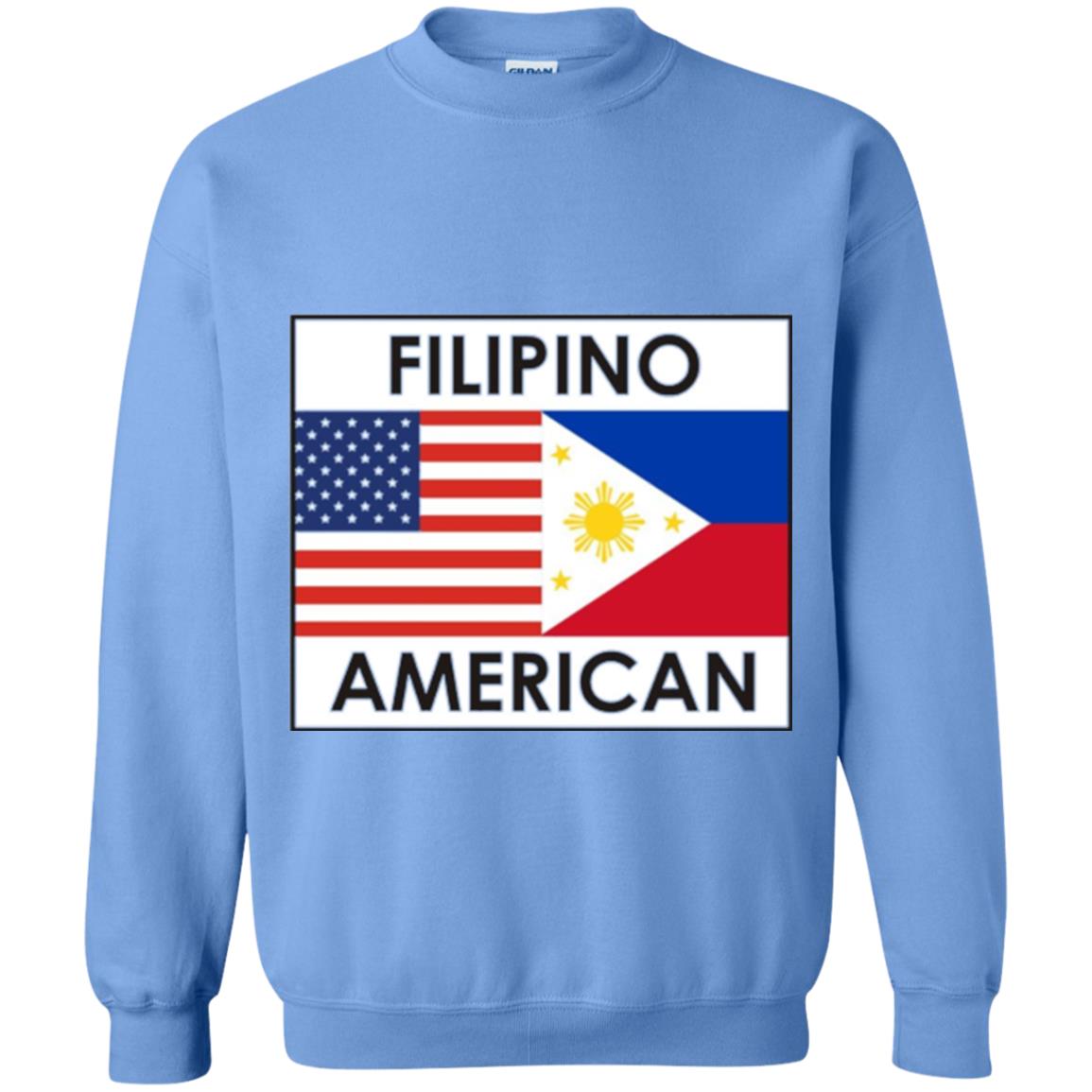 Filipino American T-shirt Philippines Usa Flags Carolina Blue