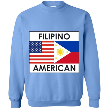 Filipino American T-shirt Philippines Usa Flags Carolina Blue