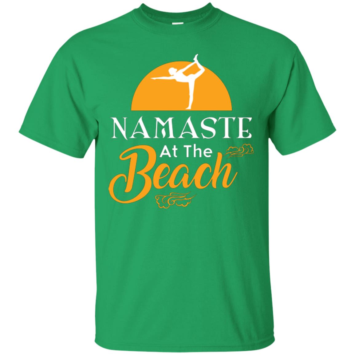 Yoga Lover T-shirt Namaste At The Beach Irish Green