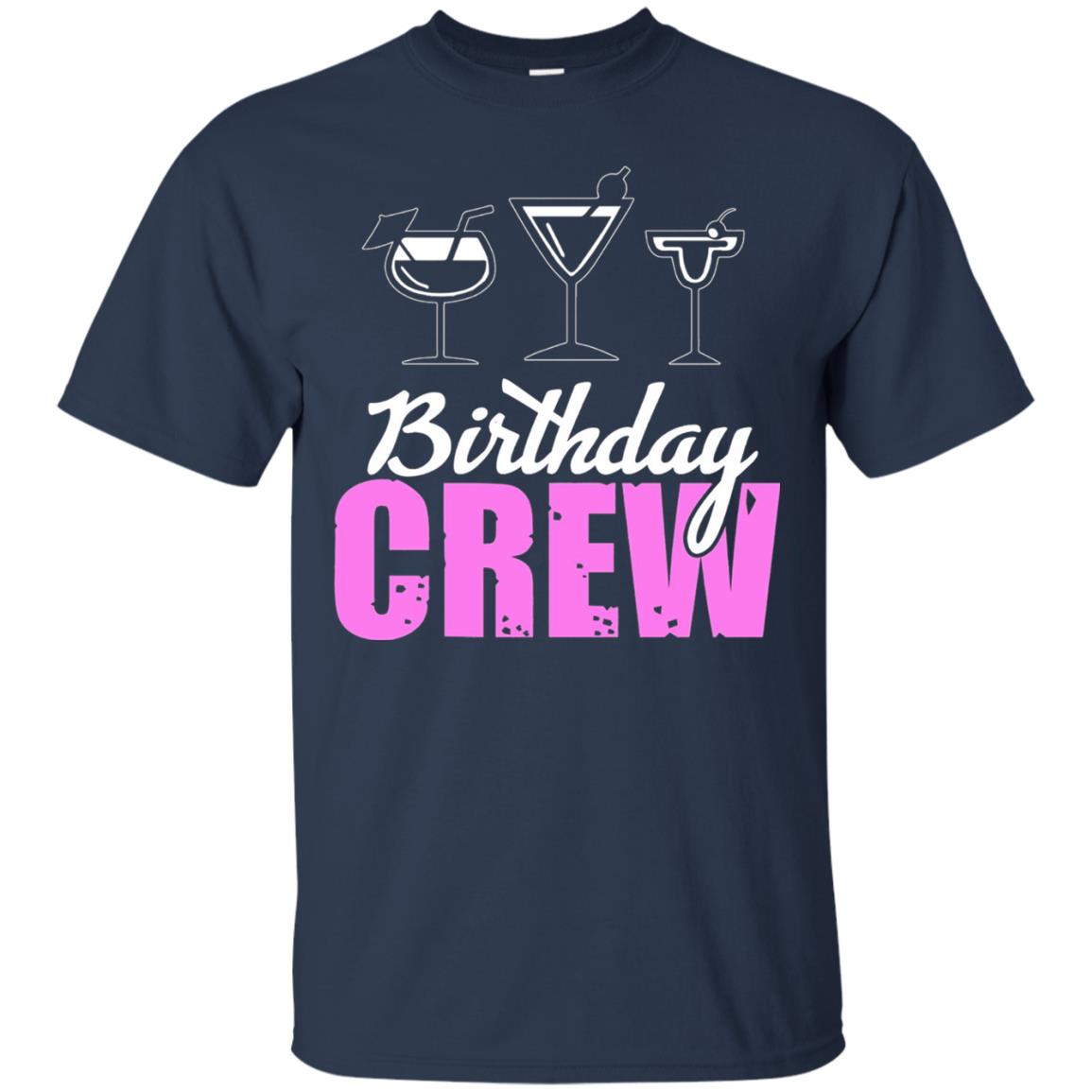 Birthday Crew Funny Girls Birthday Squad T-shirt Navy