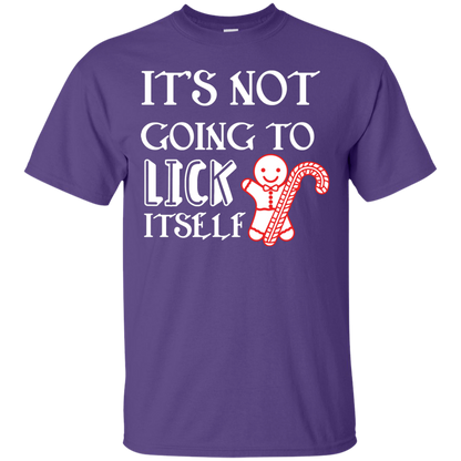 Christmas T-Shirt It's Not Going To Lick Itself Purple