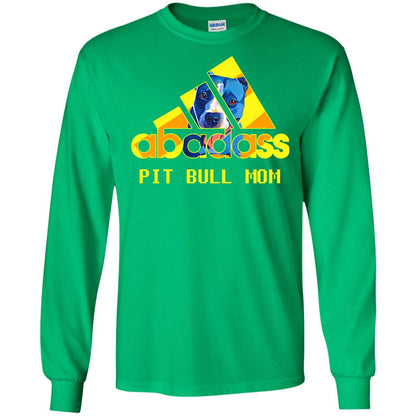 Abadass Pit Bull Mom Mommy Loves Pitbull Shirt Irish Green