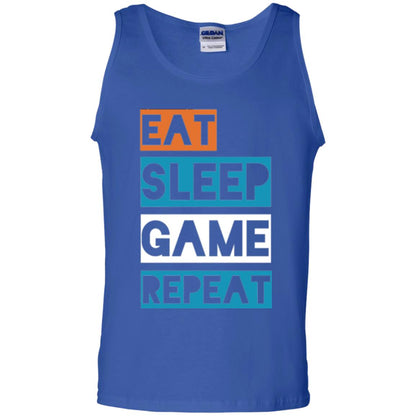 Eat Sleep Game Repeat Video Gamer Player T-shirt Royal