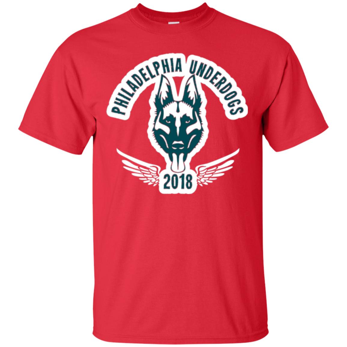 Dog Lover T-shirt Philadelphia Underdogs Red