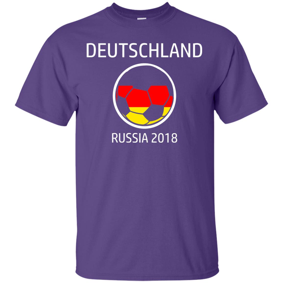 Deutschland Team Russia 2018 Soccer Fan T-shirt Purple