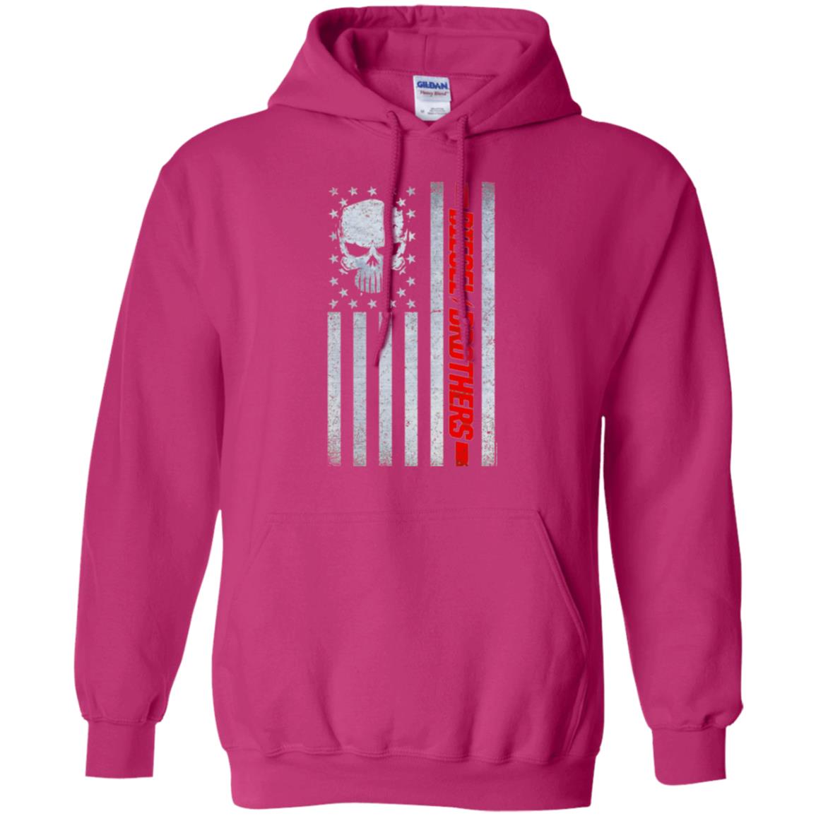 Grungy American Flag Skull Diesel Brothers T-shirt Heliconia