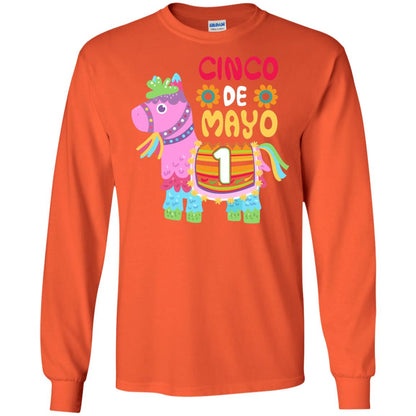 Cinco De Mayo Pinata Jockeys Horse Race 1st Birthday T-shirt Orange