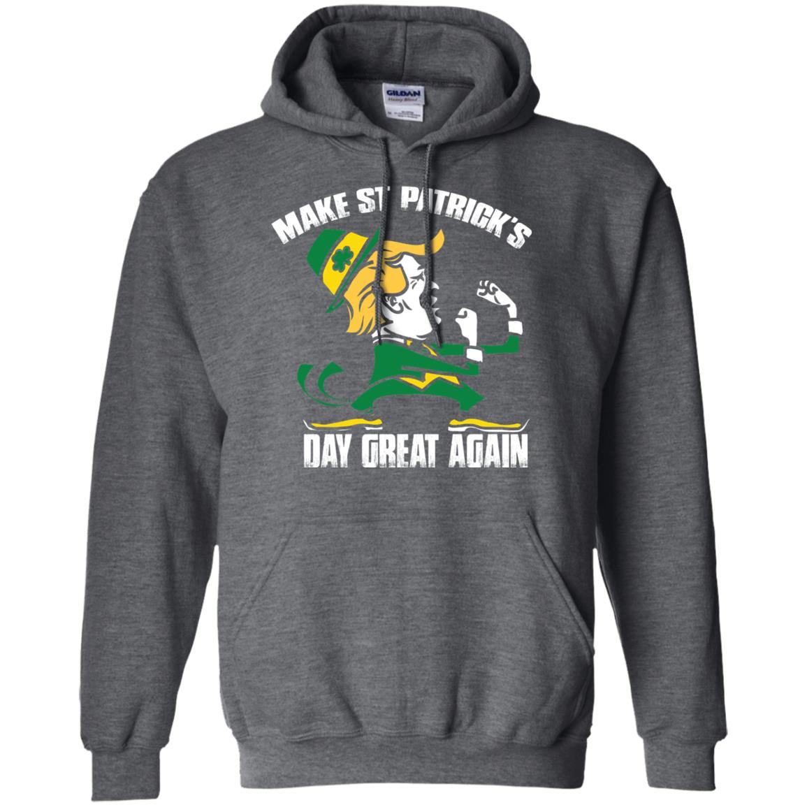 Trump Make St Patricks Day Great Again Funny Trump T-shirt Dark Heather