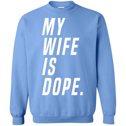 Husband T-shirt My Wife Is Dope Funny Valentine_s Day Gift Carolina Blue