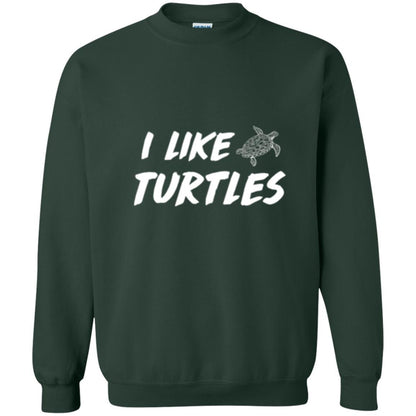 Turtle Lover T-shirt I Like Turtles Forest Green