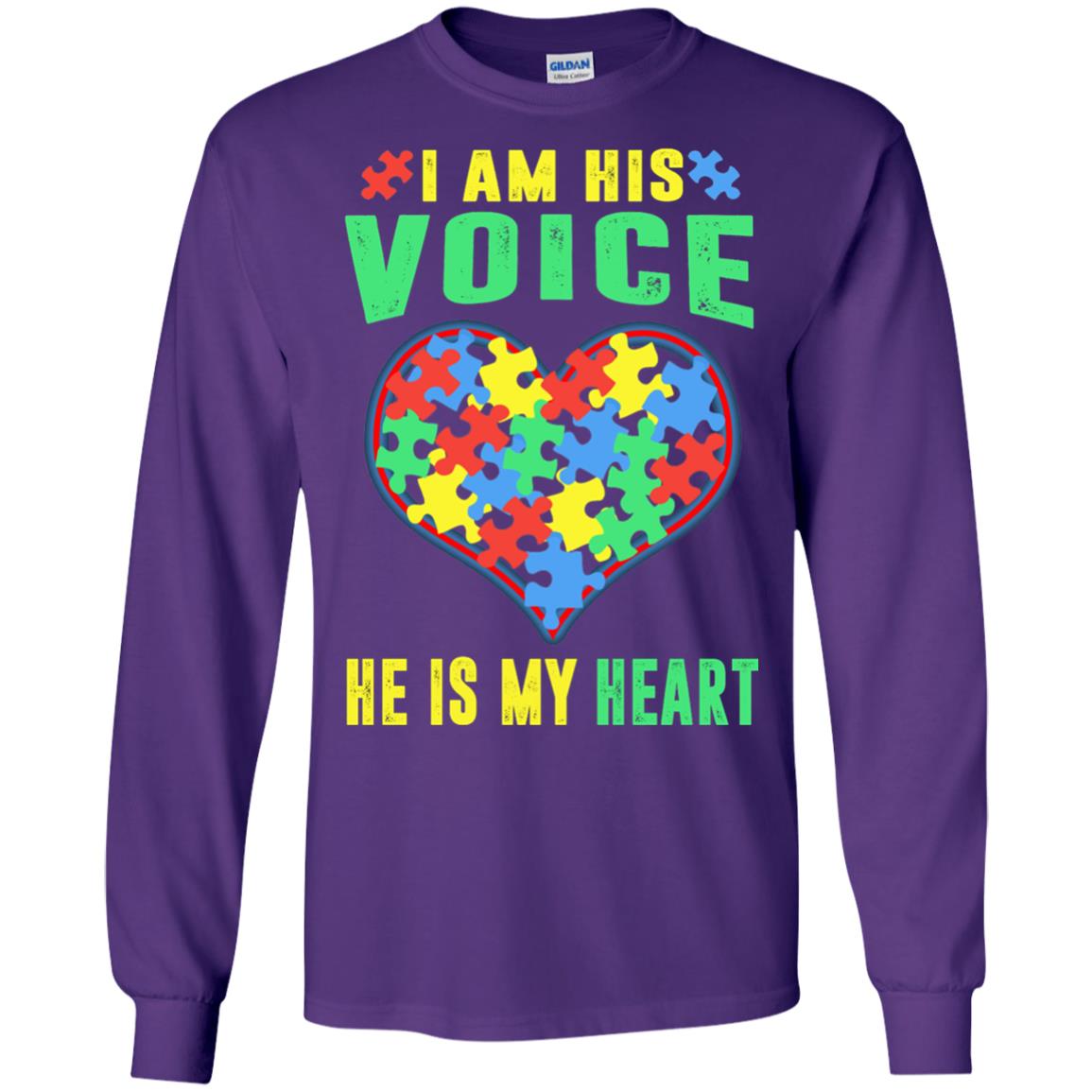 Autism Awareness Shirt He Is My Heart Purple
