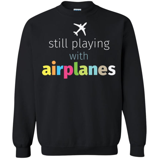 Pilot T-shirt Still Playing With Airplanes Black
