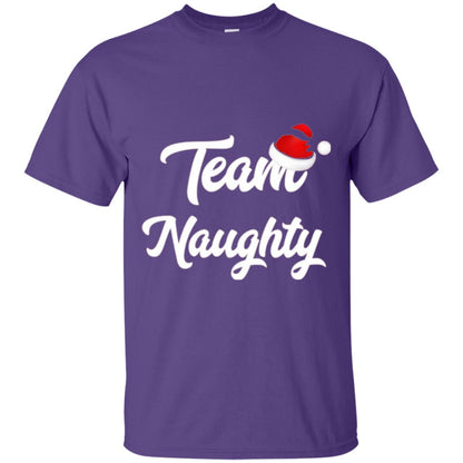 Christmas T-shirt Team Naughty Purple