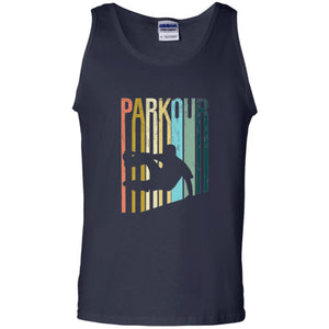 Parkour T-shirt Distressed Style Parkour Silhouette