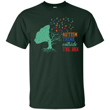 Autism Think Outside The Box Autism Awearness T-shirt Forest