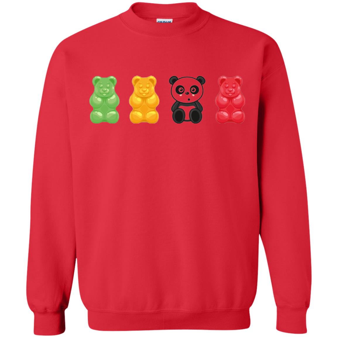 Bear Lover T-shirt Cute Panda Candy Bear Red