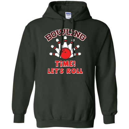 Bowling Lover T-shirt Time Let’s Roll Forest Green