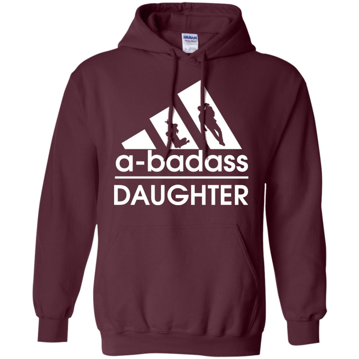 A Badass Daughter Shirt Maroon