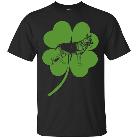 German Shepherd Saint Patrick_s Day T-shirt Black