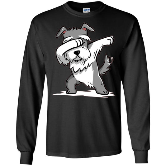 Dog Lover T-shirt Miniature Schnauzer Cute Dabbing Black