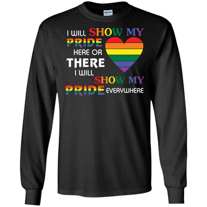 I Will Show My Pride Everywhere Lgbt Shirt Black