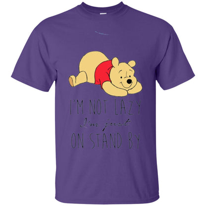 Bear Lover T -shirt I_m Not Lazy I_m Just On Stand By Purple