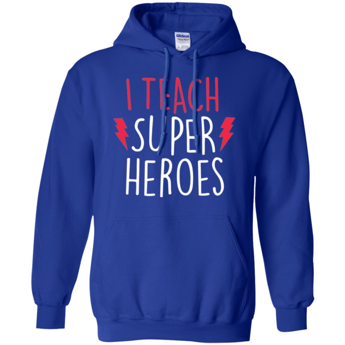 Cute Teacher T-shirt I Teach Super Heroes Royal