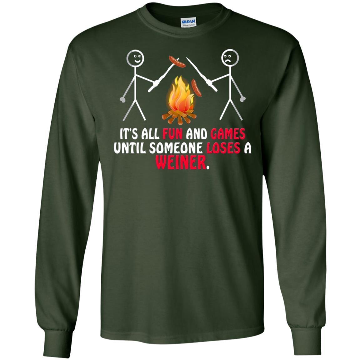 Camper T-shirt It's All Fun And Games Forest Green