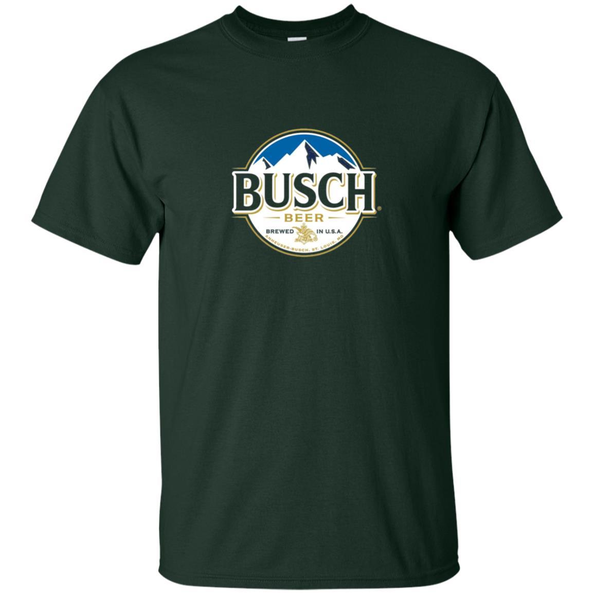 Beer Lovers T-shirt Busch Beer Forest Green