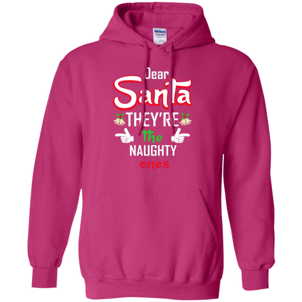 Christmas T-Shirt Dear Santa They're The Naughty Ones Heliconia
