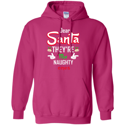 Christmas T-Shirt Dear Santa They're The Naughty Ones Heliconia