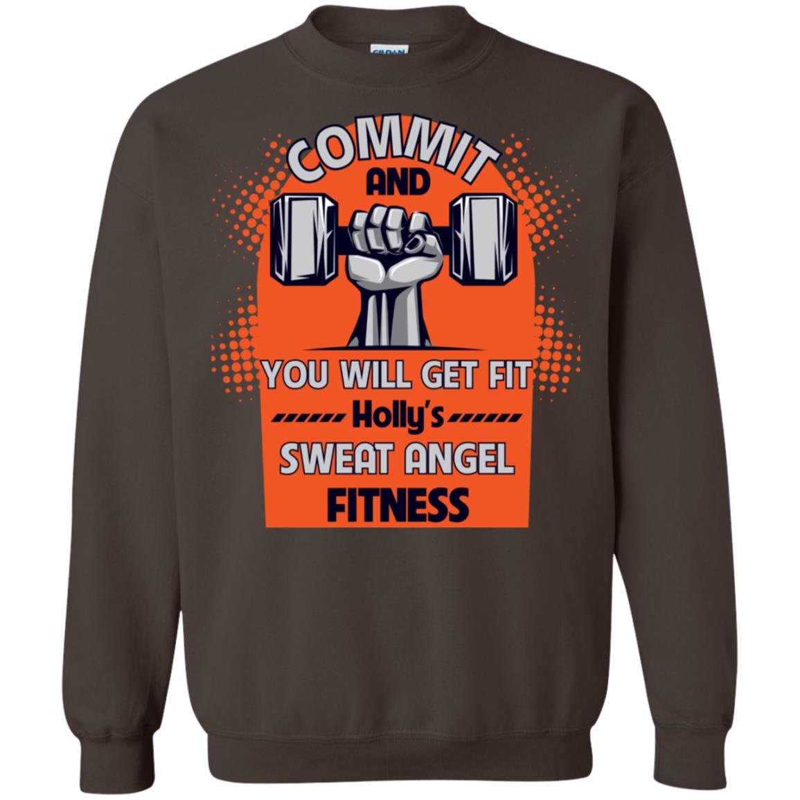 Commit And You Will Get Fit Holly's Sweat Angle Fitness Shirt Dark Chocolate