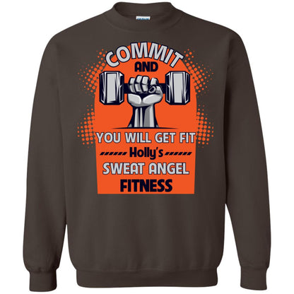 Commit And You Will Get Fit Holly's Sweat Angle Fitness Shirt Dark Chocolate