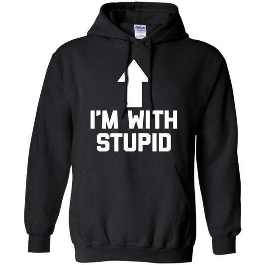 I'm With Stupid T-Shirt Black Small